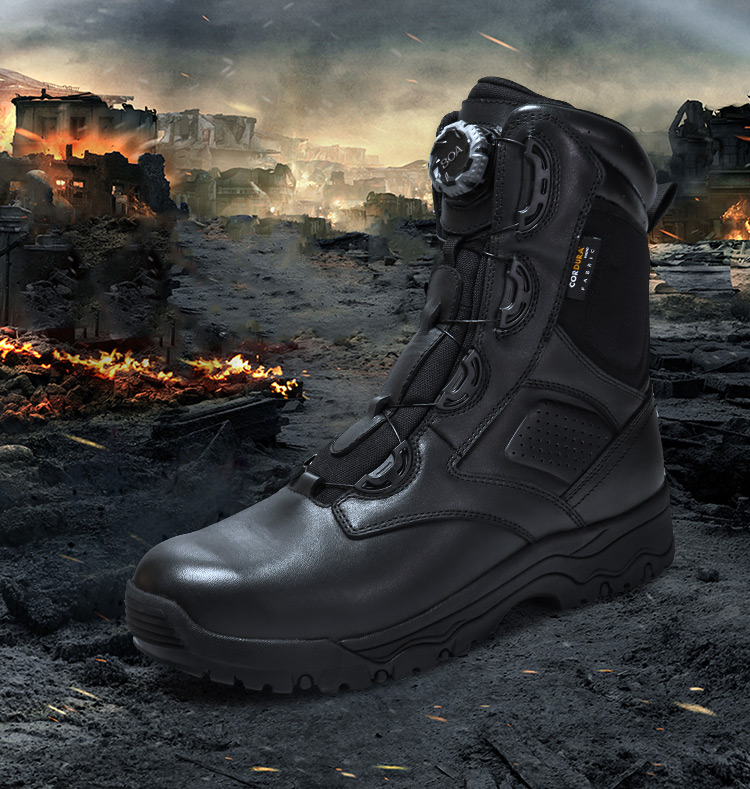 Quick-on/off System Police Boots